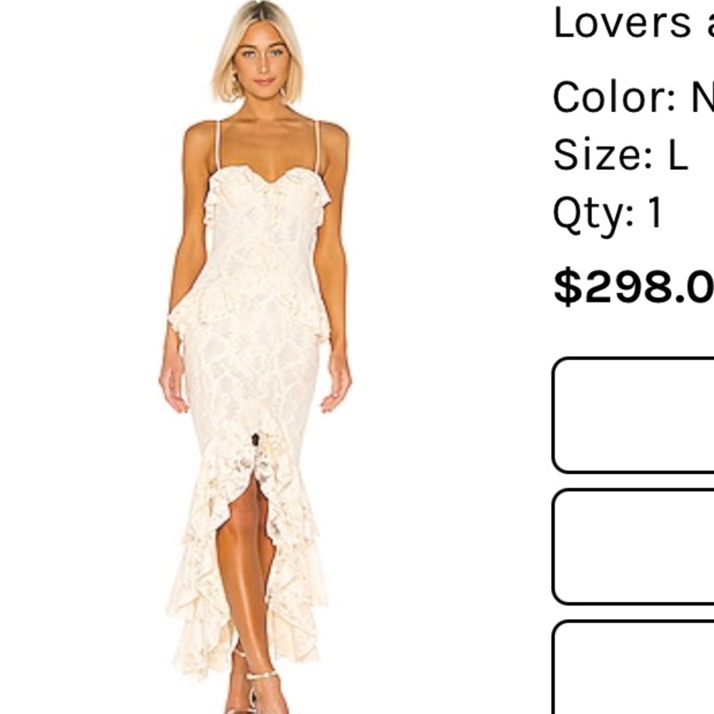 lovers and friends cream dress